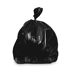 Heritage Linear Low-Density Can Liners, 40-45 gal, 1.5 mil, 40 x 46, Black, 125/Carton (W8046AKX01)