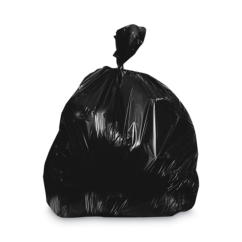 Heritage Linear Low-Density Can Liners, 40-45 gal, 1.5 mil, 40 x 46, Black, 125/Carton (W8046AKX01)