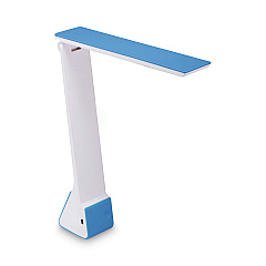 Bostitch Konnect Rechargeable Folding LED Desk Lamp, 2.52" x 2.13" x 11.02", Gray/Blue (KTVLED1810BL)