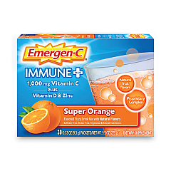 Emergen-C Immune+ Formula, 0.33 oz, Super Orange, 30 Packets (F85898100042)