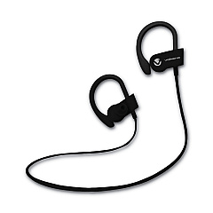 Volkano Race Series Wireless Bluetooth 4.2 Stereo Earphones with Built-In Mic, Black (VK1008BK)
