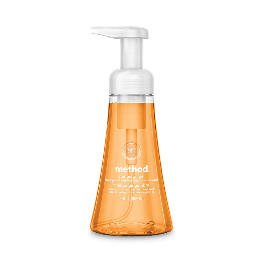 Method Foaming Hand Wash, Orange Ginger, 10 oz Pump Bottle, 6/Carton (01474)