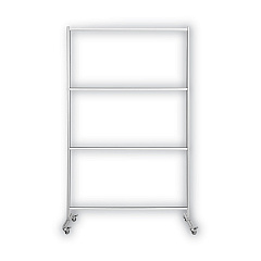 MasterVision Protector Series Mobile Glass Panel Divider, 49 x 22 x 69, Clear/Aluminum (DSP123046)