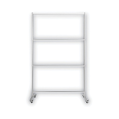 MasterVision Protector Series Mobile Glass Panel Divider, 49 x 22 x 81, Clear/Aluminum (DSP273046)
