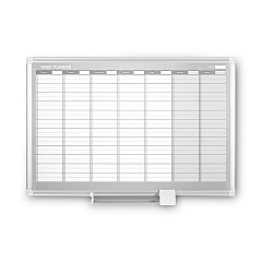 MasterVision Weekly Planner, 36x24, Aluminum Frame (GA0396830)