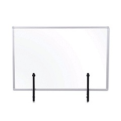 MasterVision Protector Series Glass Aluminum Desktop Divider, 40.9 x 0.16 x 27.6, Clear (GL34019101)