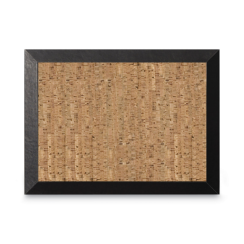 MasterVision Natural Cork Bulletin Board, 24x18, Cork/Black (SF0422581012)