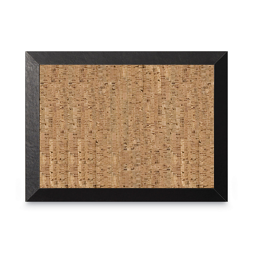 MasterVision Natural Cork Bulletin Board, 36x24, Cork/Black (SF0722581012)