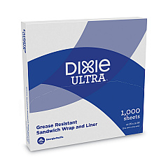 Dixie All-Purpose Food Wrap, Dry Wax Paper, 12 x 12, White, 1,000/Carton (GRC1212)