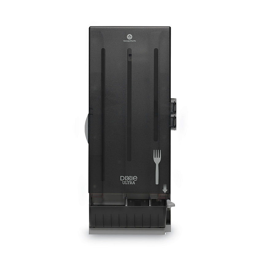 Dixie SmartStock Mediumweight Polystyrene Dispenser, Forks, 10 x 8.78 x 24.75, Smoke (SSFD120)