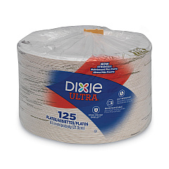 Dixie Pathways Soak Proof Shield Heavyweight Paper Plates, 8.5" dia, Green/Burgundy, 125/Pack (SXP9PATHPK)