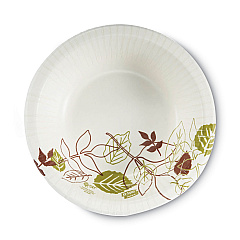 Dixie Pathways Heavyweight Paper Bowls, 20 oz, White/Green/Burgundy, 125/Pack (SX20PATHPK)
