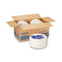Dixie Paper Dinnerware, Plates, White, 8.5" dia, 125/Pack, 4/Carton (DBP09WCT)