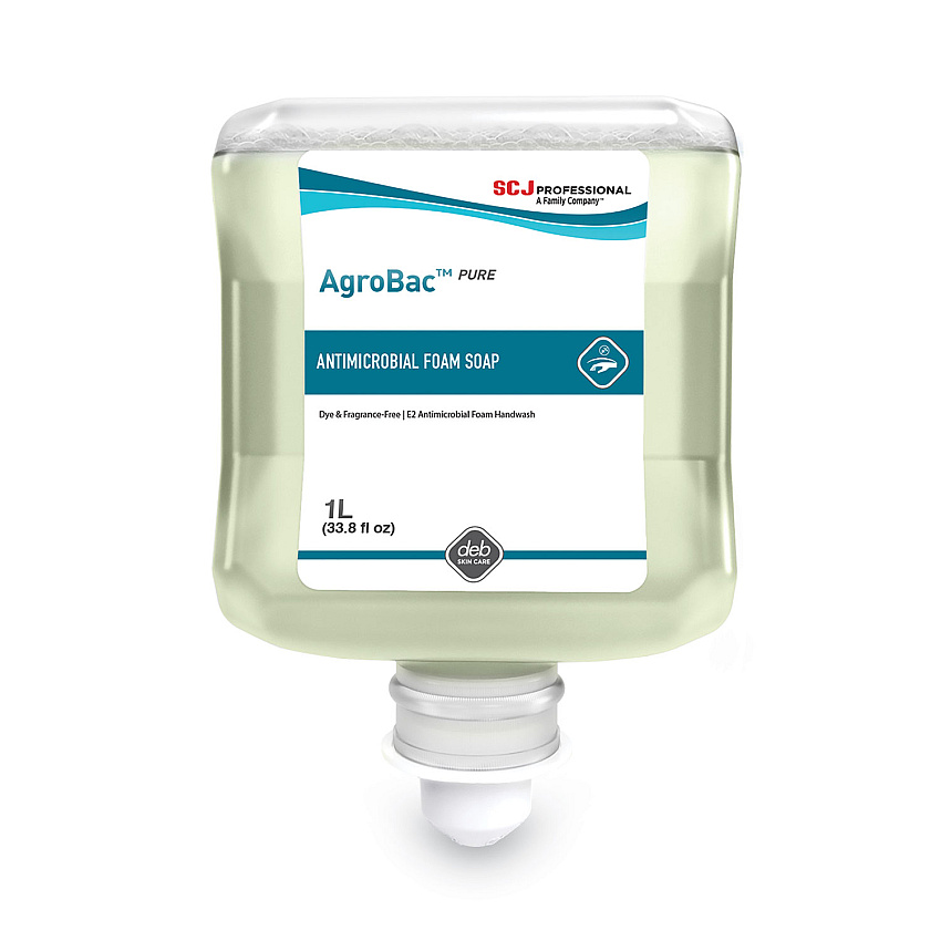 SC Johnson Professional AgroBac Pure Foam Wash, Unscented, 1 L Refill, 6/Carton (AGB1L)