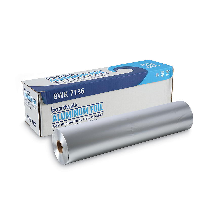 Boardwalk Heavy-Duty Aluminum Foil Roll, 18" x 1,000 ft (BWK7136)