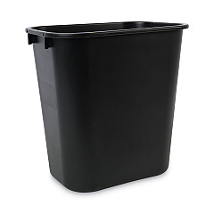 Boardwalk Soft-Sided Wastebasket, 14 qt, Plastic, Black (BWK14QTWBBLA)
