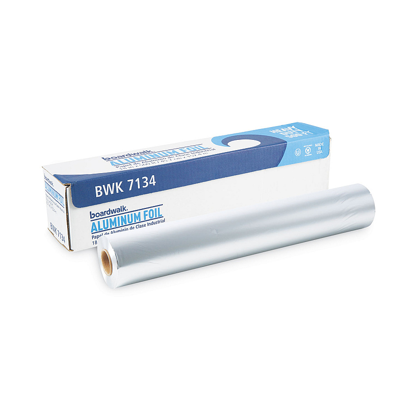 Boardwalk Heavy-Duty Aluminum Foil Roll, 18" x 500 ft (BWK7134)