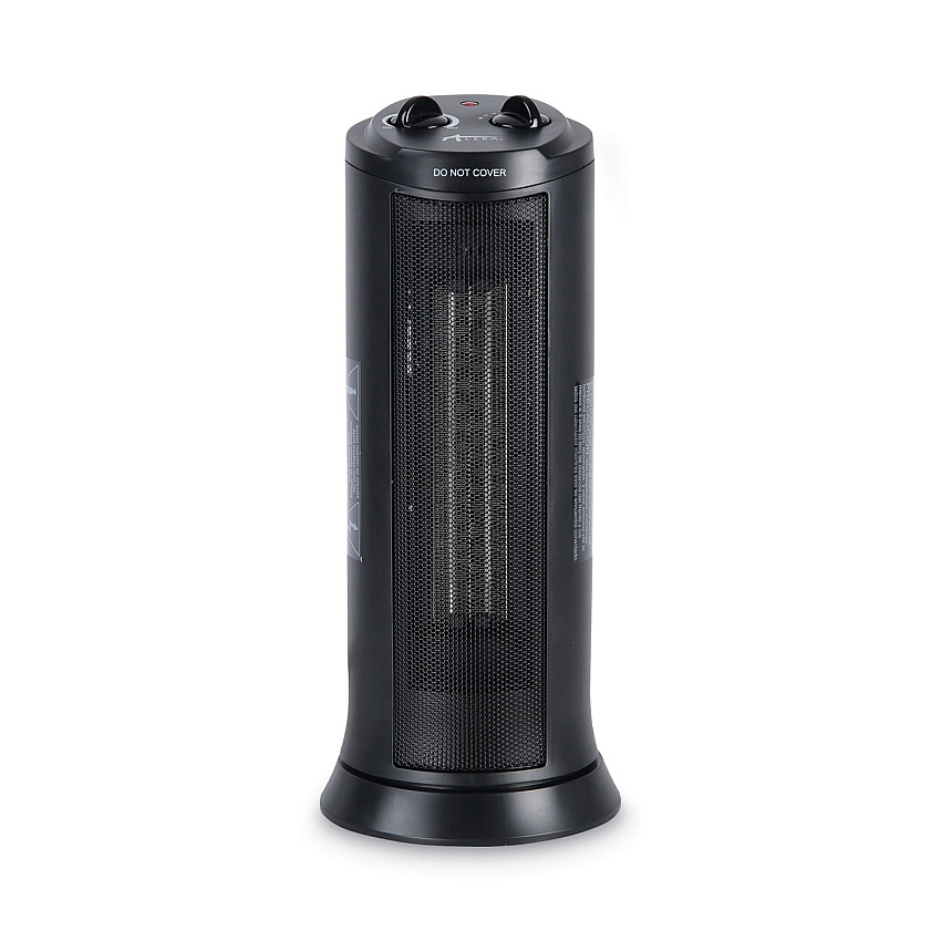 Alera Mini Tower Ceramic Heater, 7.38" x 7.38" x 17.38", Black (ALEHECT17)