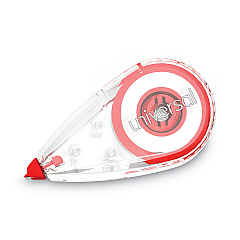 Universal Correction Tape, Mini Economy, Non-Refillable, 1/4" x 275", 10/Pack (UNV75611)