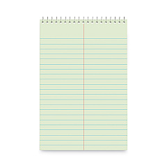 Universal Steno Pads, Gregg Rule, Red Cover, 80 Green-Tint 6 x 9 Sheets, 6/Pack (UNV86920PK)