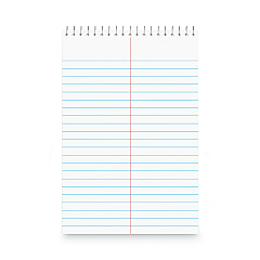 Universal Steno Pads, Gregg Rule, Red Cover, 80 White 6 x 9 Sheets, 6/Pack (UNV96920PK)