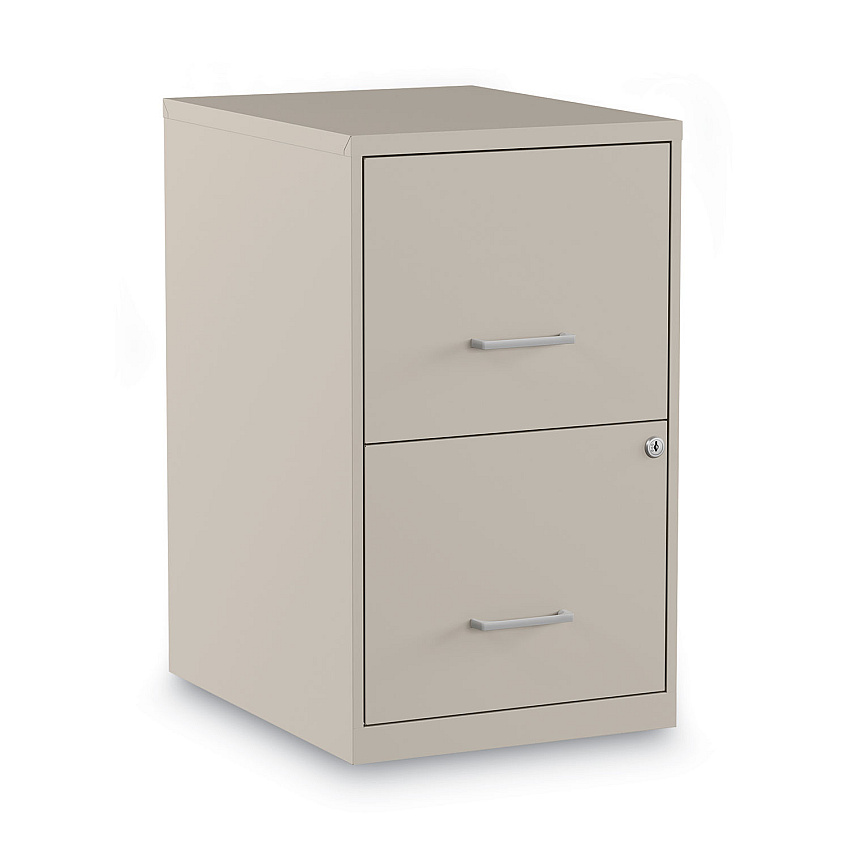 Alera Soho Vertical File Cabinet, 2 Drawers: File/File, Letter, Putty, 14" x 18" x 24.1" (ALESVF1824PY)