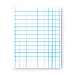 Universal Quadrille-Rule Glue Top Pads, Quadrille Rule (4 sq/in), 50 White 8.5 X 11 Sheets, Dozen (UNV20631)