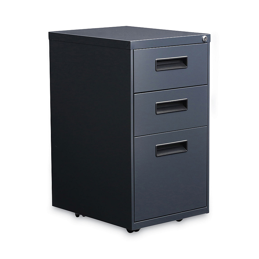Alera File Pedestal, Left or Right, 3-Drawers: Box/Box/File, Legal/Letter, Charcoal, 14.96" x 19.29" x 27.75" (ALEPABBFCH)