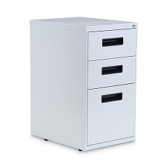 Alera File Pedestal, Left or Right, 3-Drawers: Box/Box/File, Legal/Letter, Light Gray, 14.96" x 19.29" x 27.75" (ALEPABBFLG)