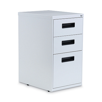 Alera File Pedestal, Left or Right, 3-Drawers: Box/Box/File, Legal/Letter, Light Gray, 14.96" x 19.29" x 27.75" (ALEPABBFLG)