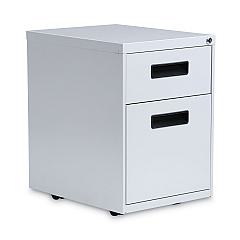 Alera File Pedestal, Left or Right, 2-Drawers: Box/File, Legal/Letter, Light Gray, 14.96" x 19.29" x 21.65" (ALEPABFLG)