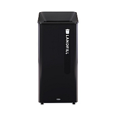 Rubbermaid Commercial Sustain Decorative Refuse with Recycling Lid, 23 gal, Metal/Plastic, Black (2078988)