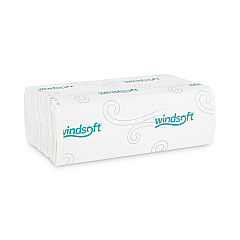 Windsoft C-Fold Paper Towels, 1 Ply, 10.2 x 13.25, White, 200/Pack, 12 Packs/Carton (WIN101)