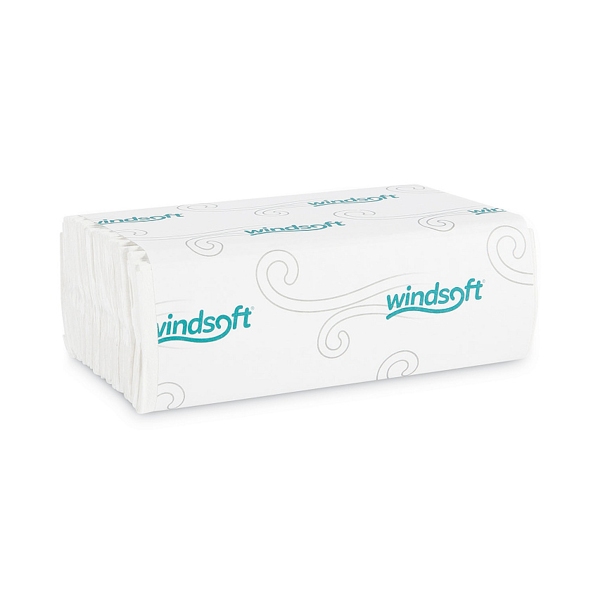 Windsoft C-Fold Paper Towels, 1 Ply, 10.2 x 13.25, White, 200/Pack, 12 Packs/Carton (WIN101)