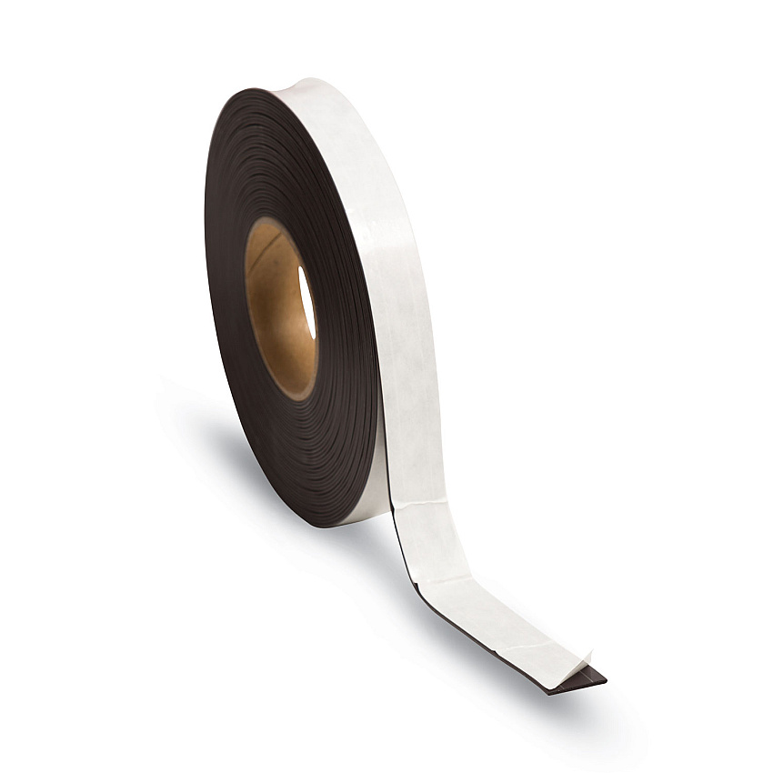 U Brands Magnetic Adhesive Tape Roll, 1" x 50 ft, Black, 1/Roll (FM2021)