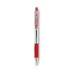 Pilot EasyTouch Ballpoint Pen, Retractable, Fine 0.7 mm, Red Ink, Clear Barrel, Dozen (32212)