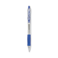 Pilot EasyTouch Ballpoint Pen, Retractable, Medium 1 mm, Blue Ink, Clear Barrel, Dozen (32221)