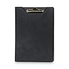 Samsill Value Padfolio, Heavyweight Sealed Vinyl, Brass Clip, Inside Front Pocket, Black (71410)
