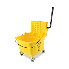 Boardwalk Pro-Pac Side-Squeeze Wringer/Bucket Combo, 8.75 gal, Yellow (BWK2635COMBOYEL)
