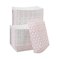 Boardwalk Paper Food Baskets, 5 lb Capacity, Red/White, 500/Carton (BWK30LAG500)
