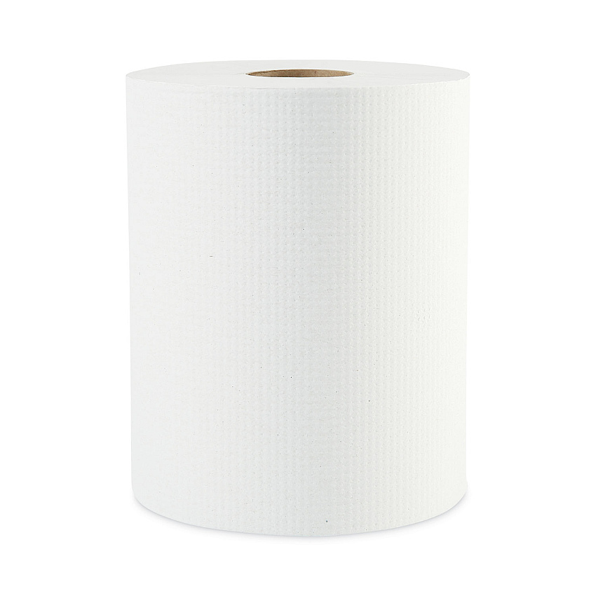 Boardwalk Hardwound Paper Towels, 1-Ply, 8" x 600 ft, White, 2" Core, 12 Rolls/Carton (BWK6261B)