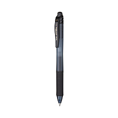 Pentel EnerGel-X Gel Pen, Retractable, Medium 0.7 mm, Black Ink, Black Barrel, Dozen (BL107A)