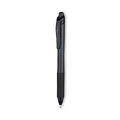 Pentel EnerGel-X Gel Pen, Retractable, Bold 1 mm, Black Ink, Smoke Barrel, Dozen (BL110A)
