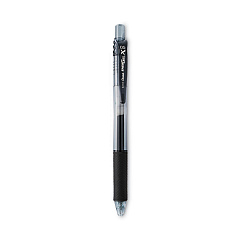 Pentel EnerGel-X Gel Pen, Retractable, Fine 0.5 mm Needle Tip, Black Ink, Black Barrel, Dozen (BLN105A)