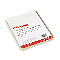 Universal Insertable Tab Index, 8-Tab, 11 x 8.5, Buff, 6 Sets (UNV21873)