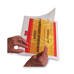 C-Line Quick Cover Laminating Pockets, 12 mil, 9.13" x 11.5", Gloss Clear, 25/Box (65187)