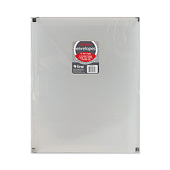 C-Line Zip 'N Go Reusable Envelope with Outer Pocket, 1" Capacity, 2 Sections, 10 x 13, Clear, 3/Pack (48117)