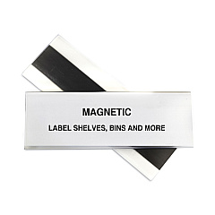 C-Line HOL-DEX Magnetic Shelf/Bin Label Holders, Side Load, 2 x 6, Clear, 10/Box (87247)