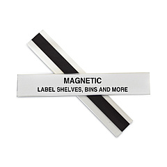 C-Line HOL-DEX Magnetic Shelf/Bin Label Holders, Side Load, 1 x 6, Clear, 10/Box (87227)