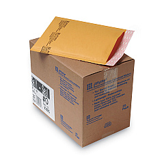 Sealed Air Jiffylite Self-Seal Bubble Mailer, #0, Barrier Bubble Lining, Self-Adhesive Closure, 6 x 10, Golden Brown Kraft, 25/Carton (10185)